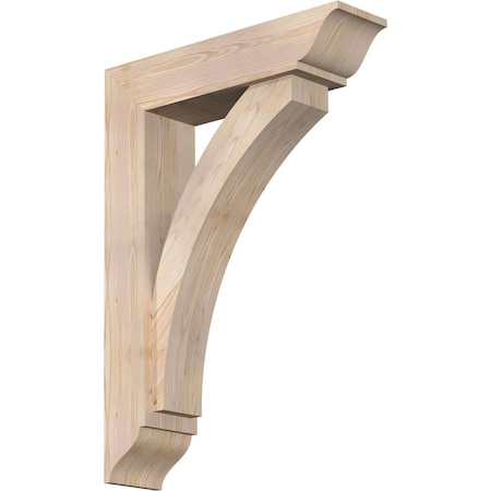 Ekena Millwork Thorton Traditional Smooth Bracket w/ Offset Brace, Douglas Fir, 7 1/2"W x 30"D x 42"H BKT0806X30X42THR01SDF